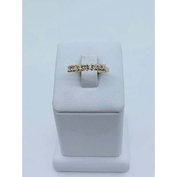 ❤️ Real 10k Gold Ring Band white Size 6.5